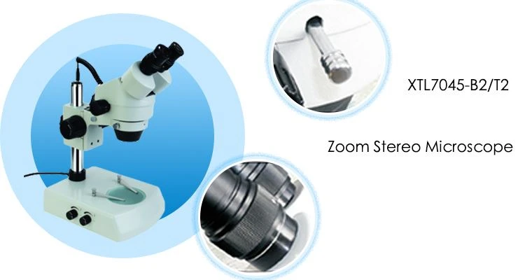 China Binocualr or Trinocular Stereo Zoom Microscope 7x-45x