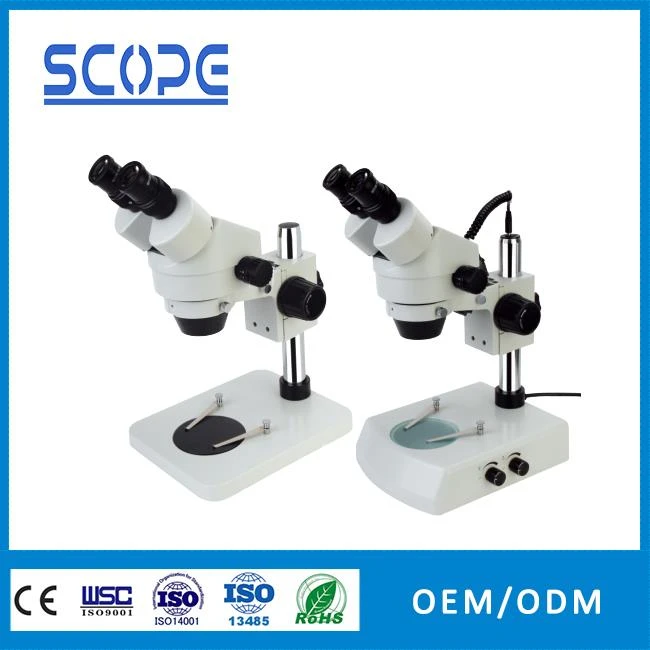 Binocular stereo microscope with light or no light